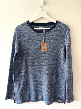 Faherty Makaha Pullover Lagoon Blue Size XS
